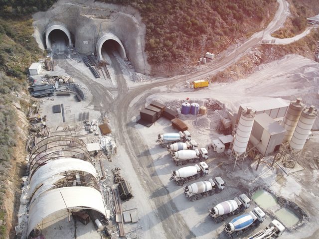 Tunnel under construction