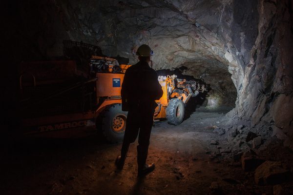 Crew working inside a tunnel under construction